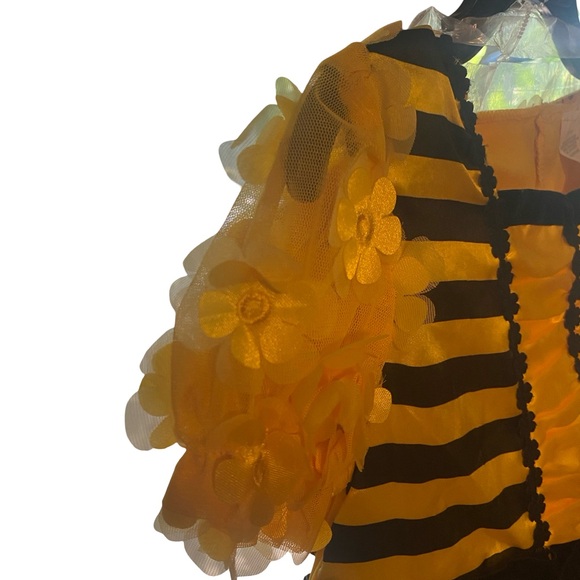 Yellow and Black Striped Kids Bumblebee Costume - Picture 3 of 8